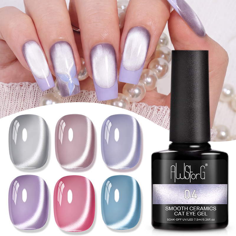 Nail Art Cat Eye Pink - Magnetic Cat Eye Gel Nail Polish