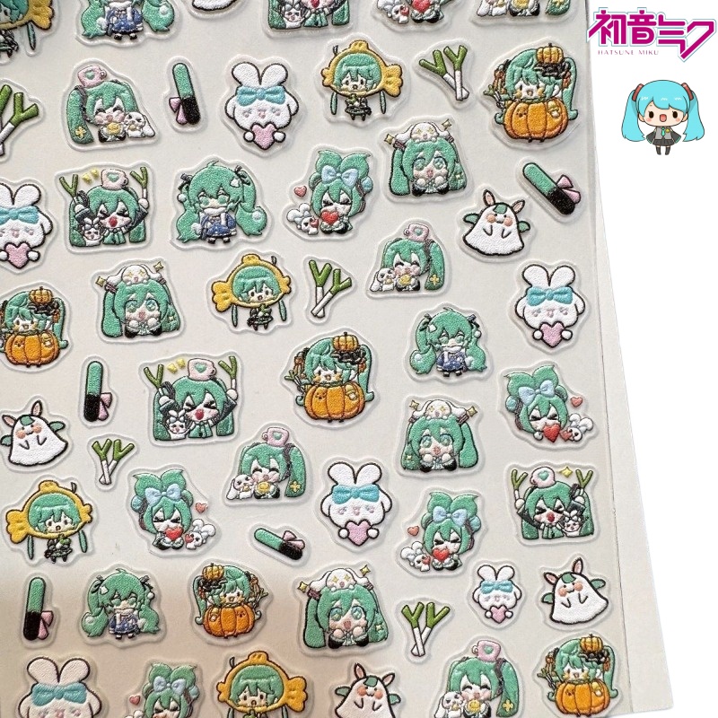 Nail Art Quirky - Cute Hatsune Miku Nail Stickers New‑Process