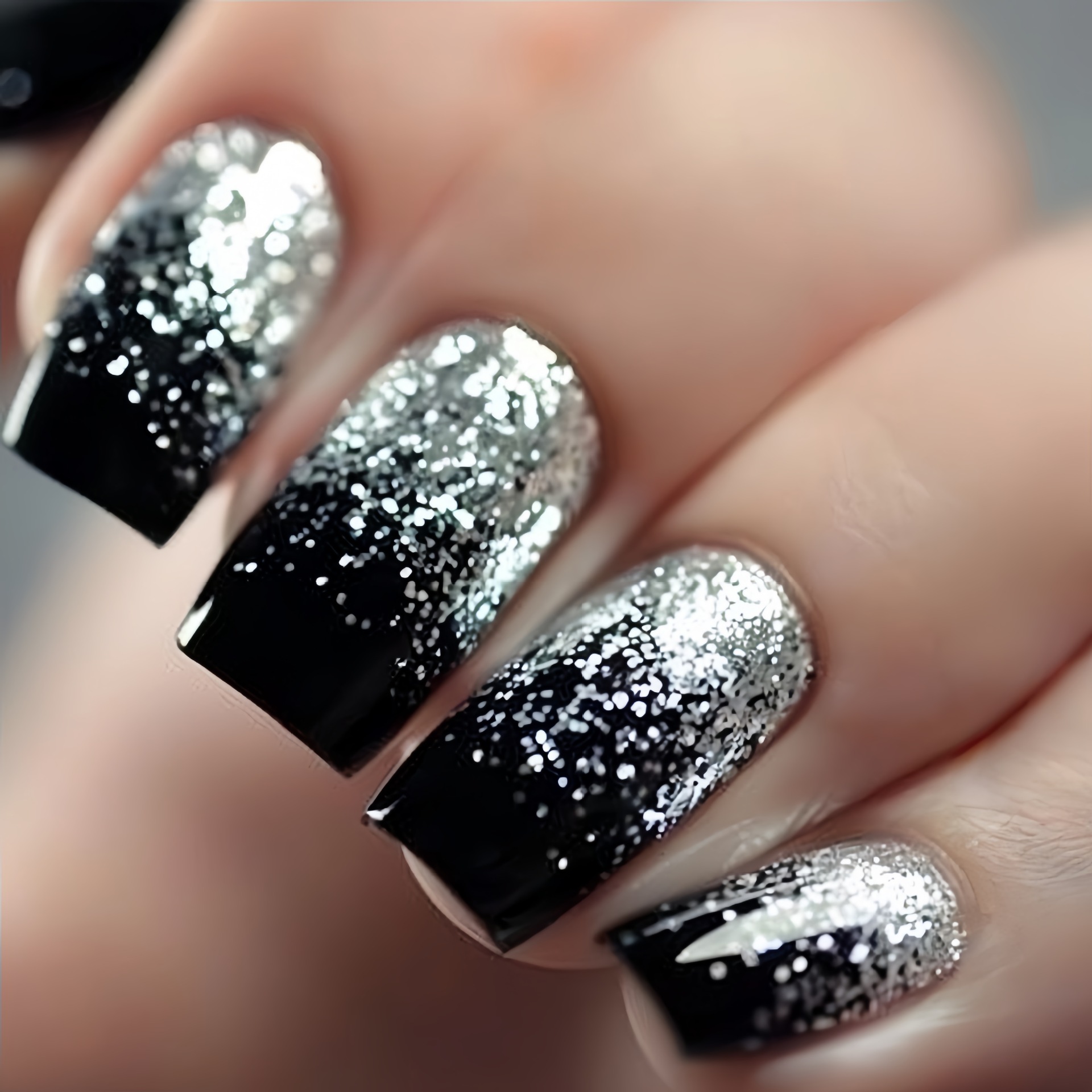 Nail Art French Nails - Short Medium fake nails Gradient brown