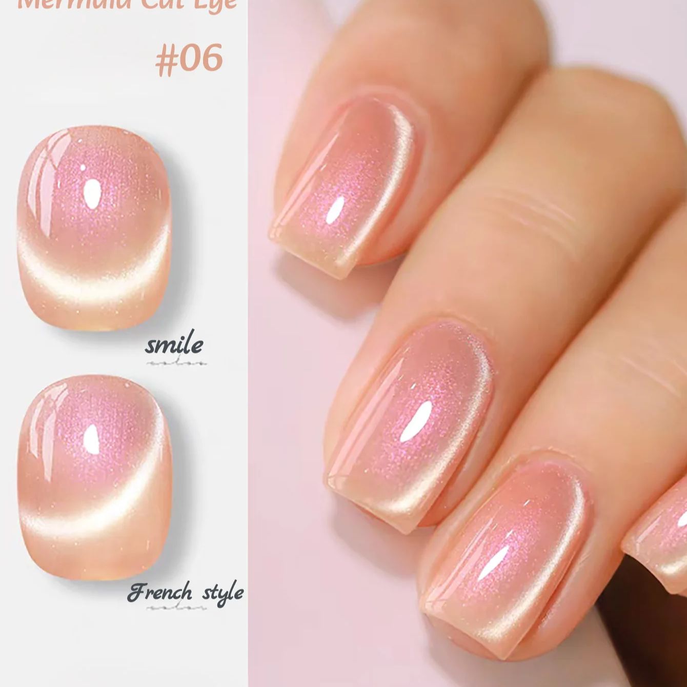 1pcs ZH Summer Charming Mermai - đánh giá và giá Nail Art Cat Eye Pink