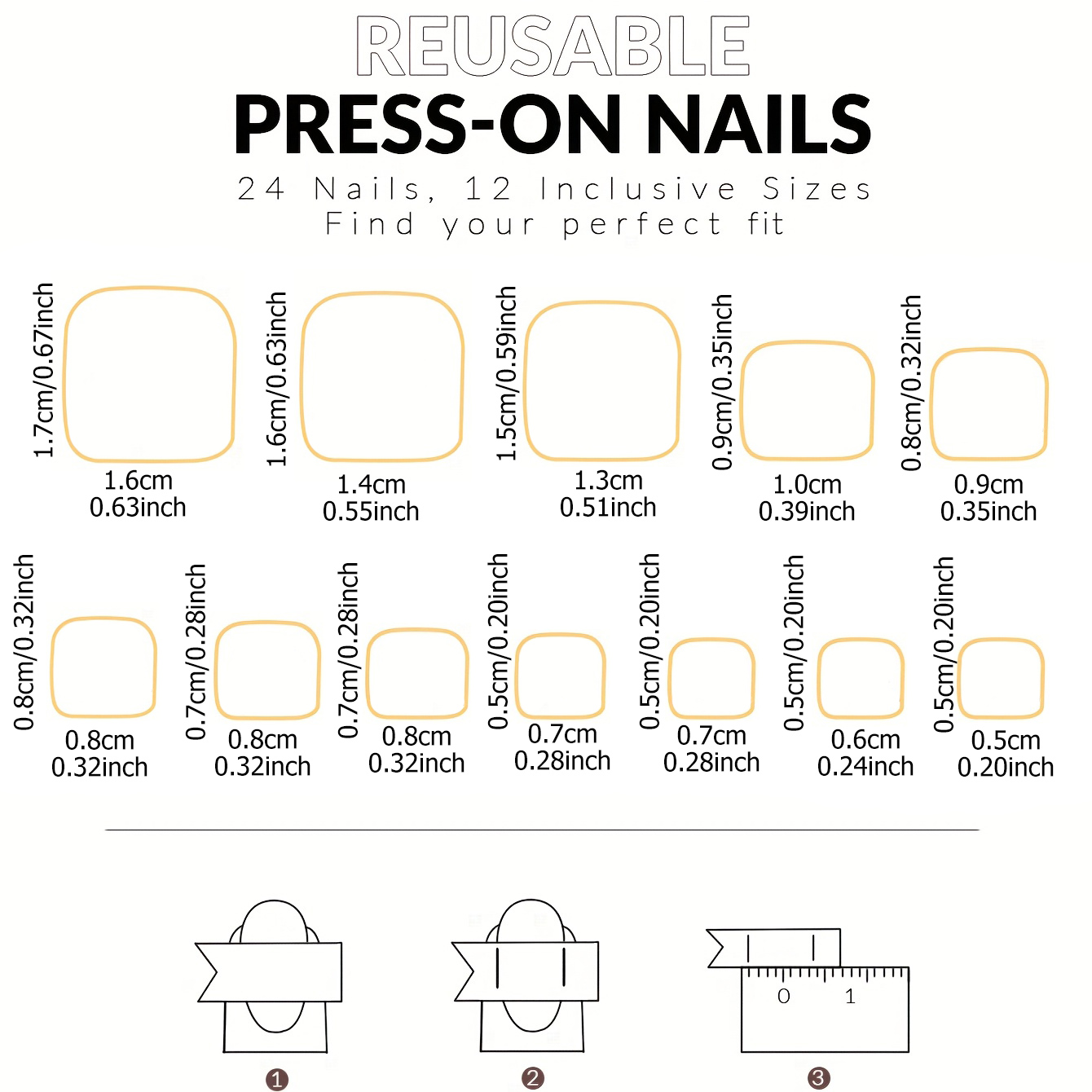 Classic White French Edge Fake - đánh giá và giá Nail Art French Nails