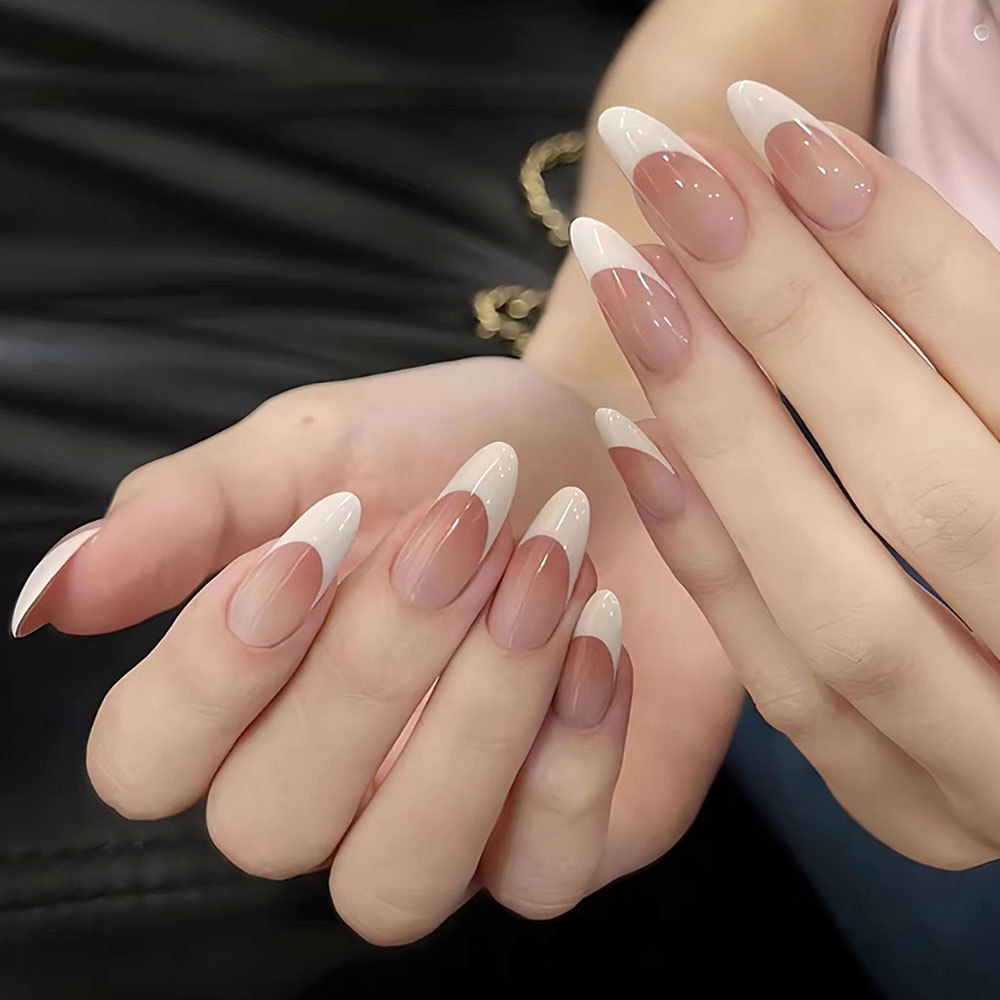 120pcs Pink Medium Almond Fren - đánh giá và giá Nail Art French Nails
