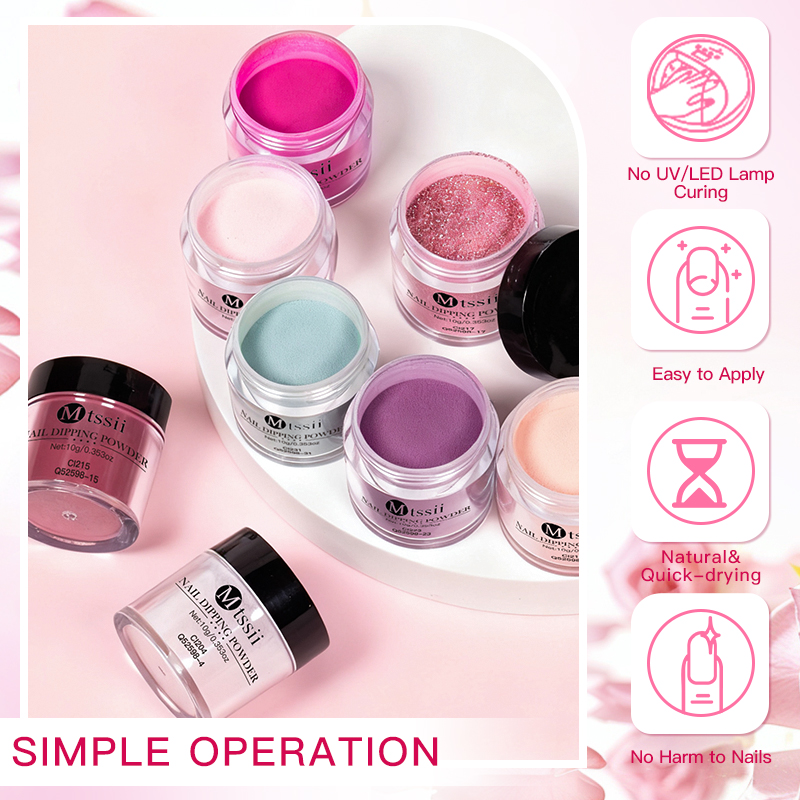 10PCS/Set Dip Nails Powder Kit - đánh giá và giá Dip Powder Nail