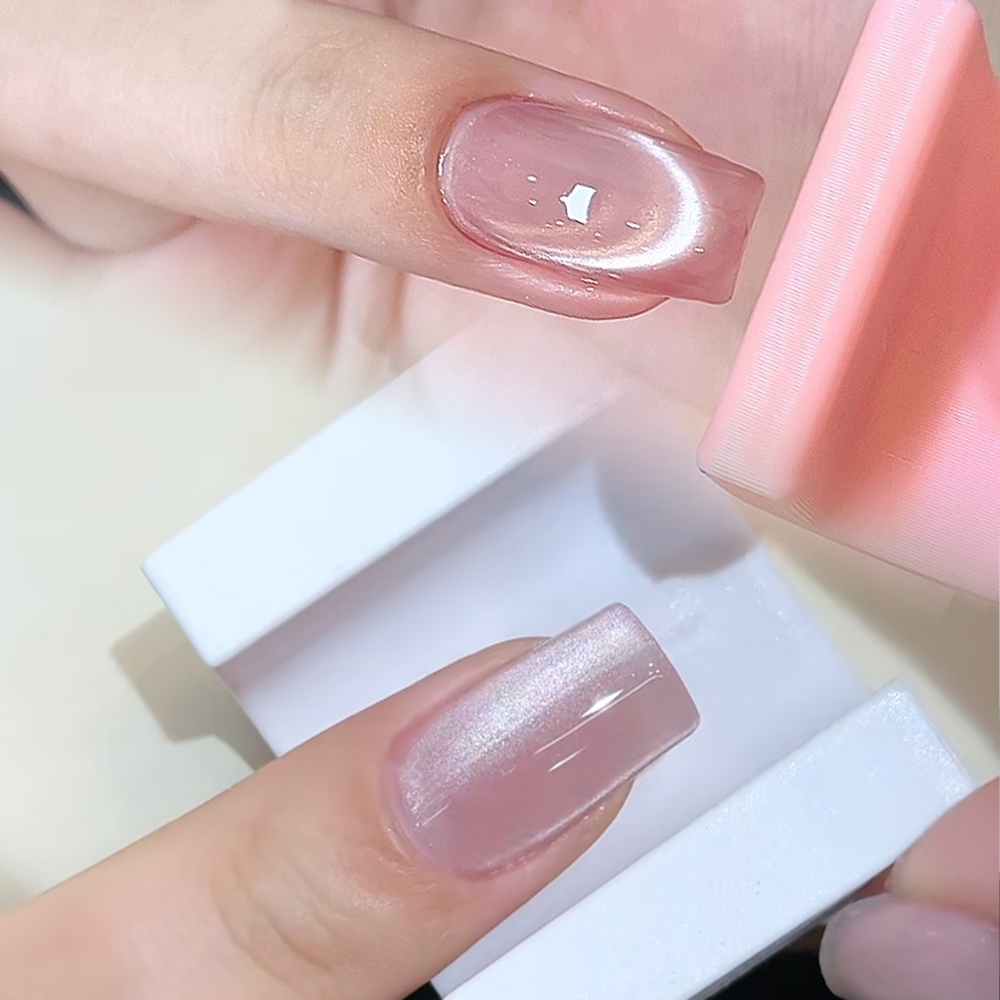 5D U-shaped French Cat Eye Nai - đánh giá và giá Nail Art Cat Eye Pink
