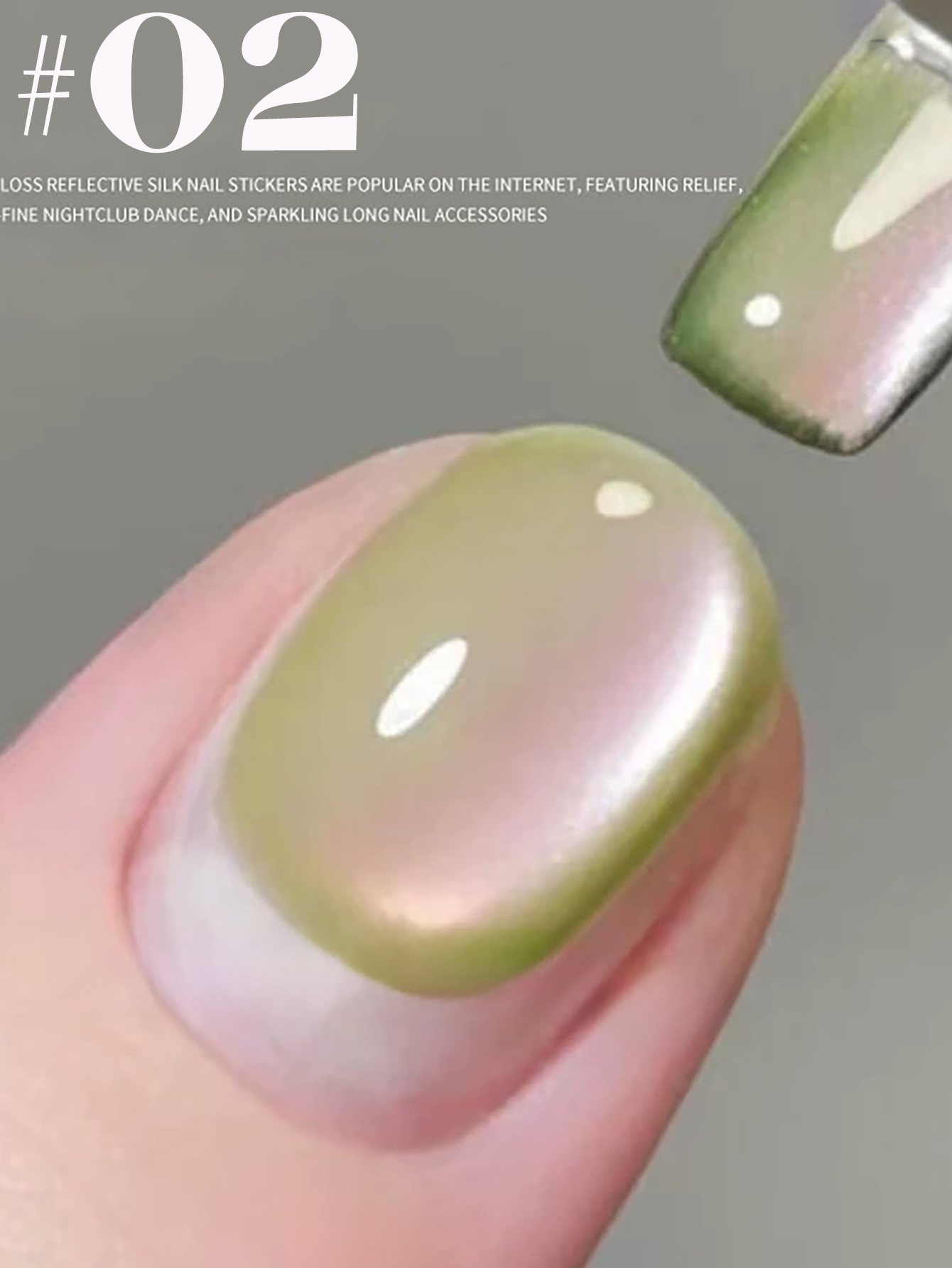 1pcs WS Autumn Winter Green Pi - đánh giá và giá Nail Art Cat Eye Pink
