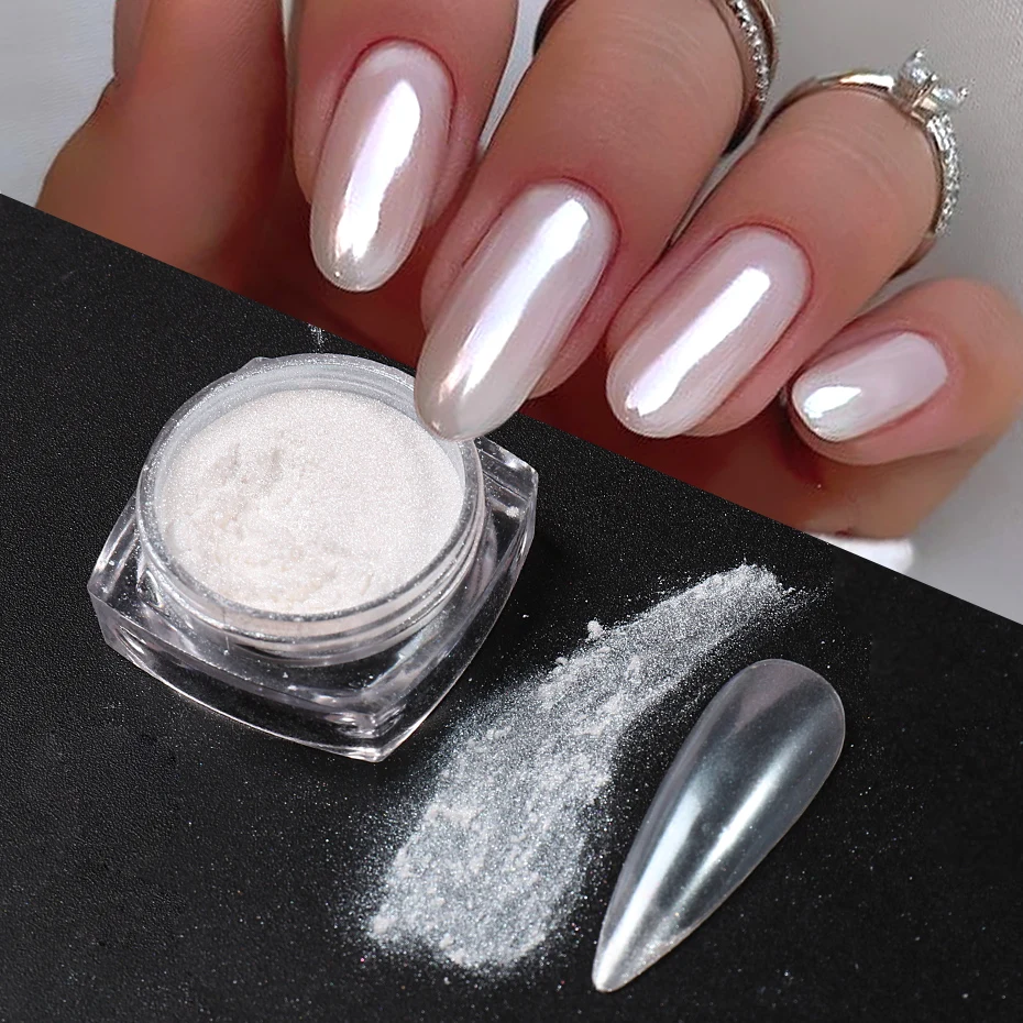 White Pearl Mirror Moonlight N - đánh giá và giá Dip Powder Nail