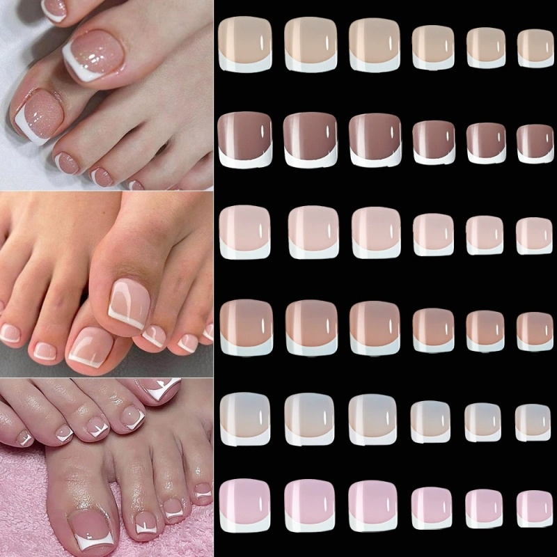 120pcs Square French Tips Toe  - đánh giá và giá Nail Art French Nails