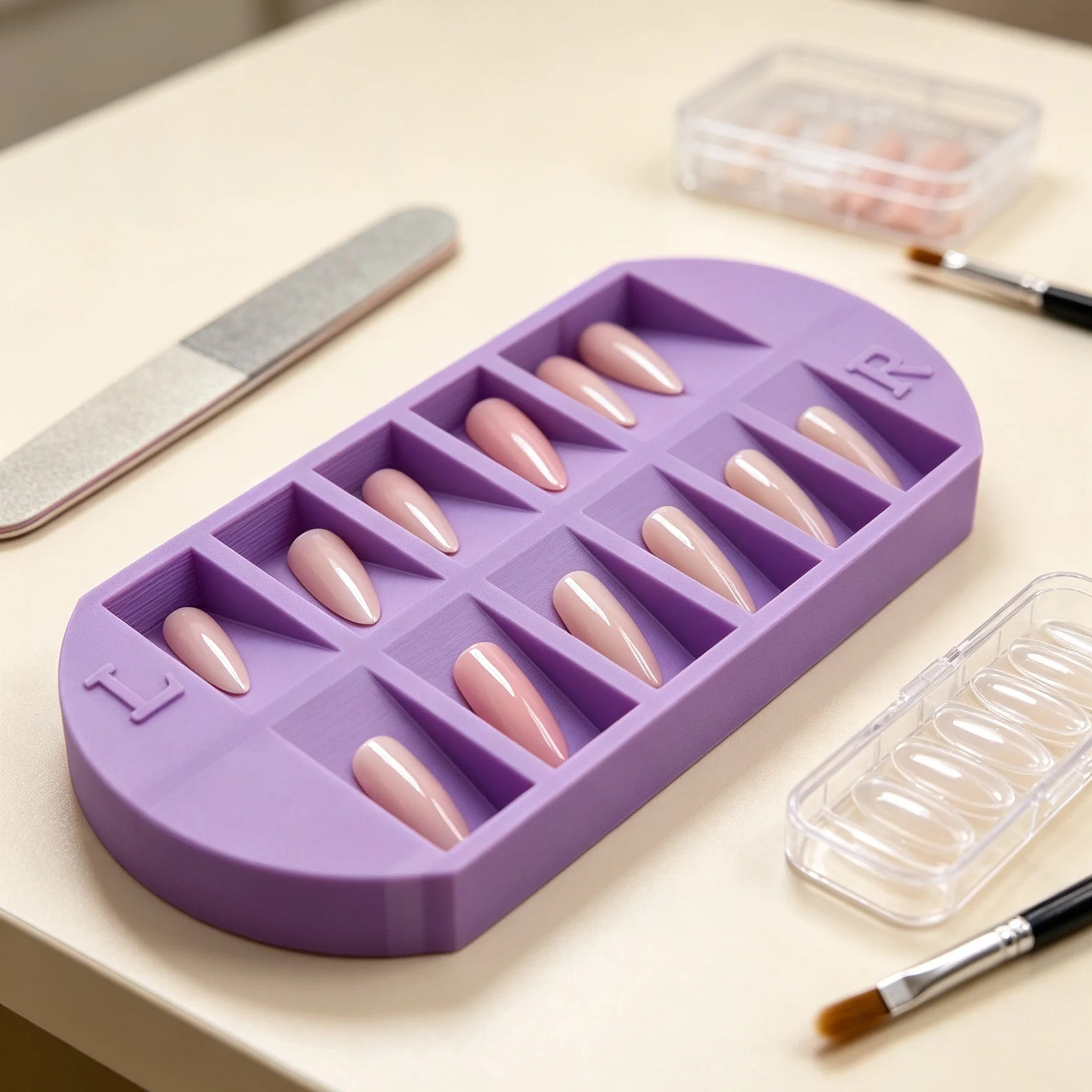 8-Grids Nail Tip Storage Tray  - đánh giá và giá Nail Art Vector