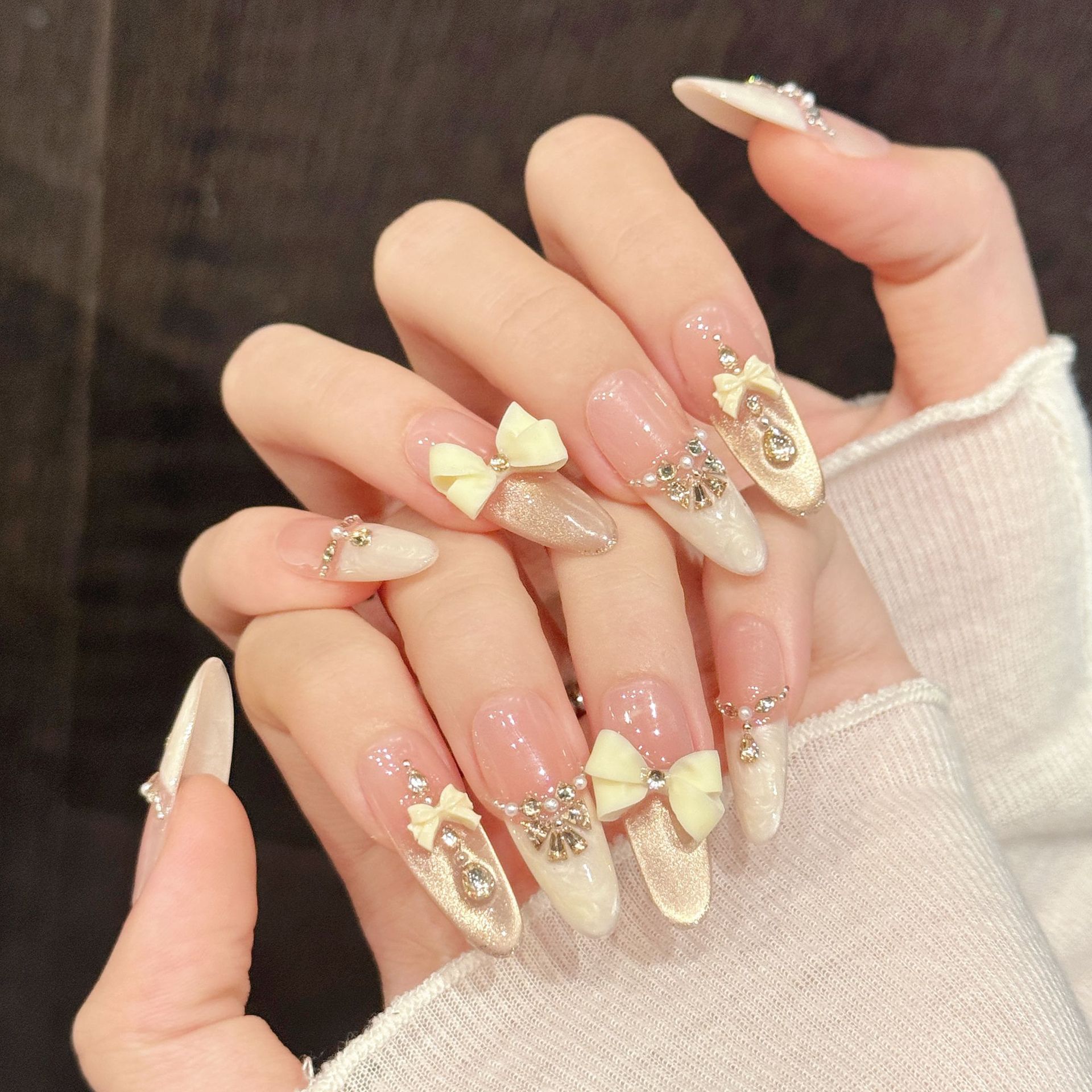 10pcs Handmade Press On Nails  - đánh giá và giá Nail Art French Nails