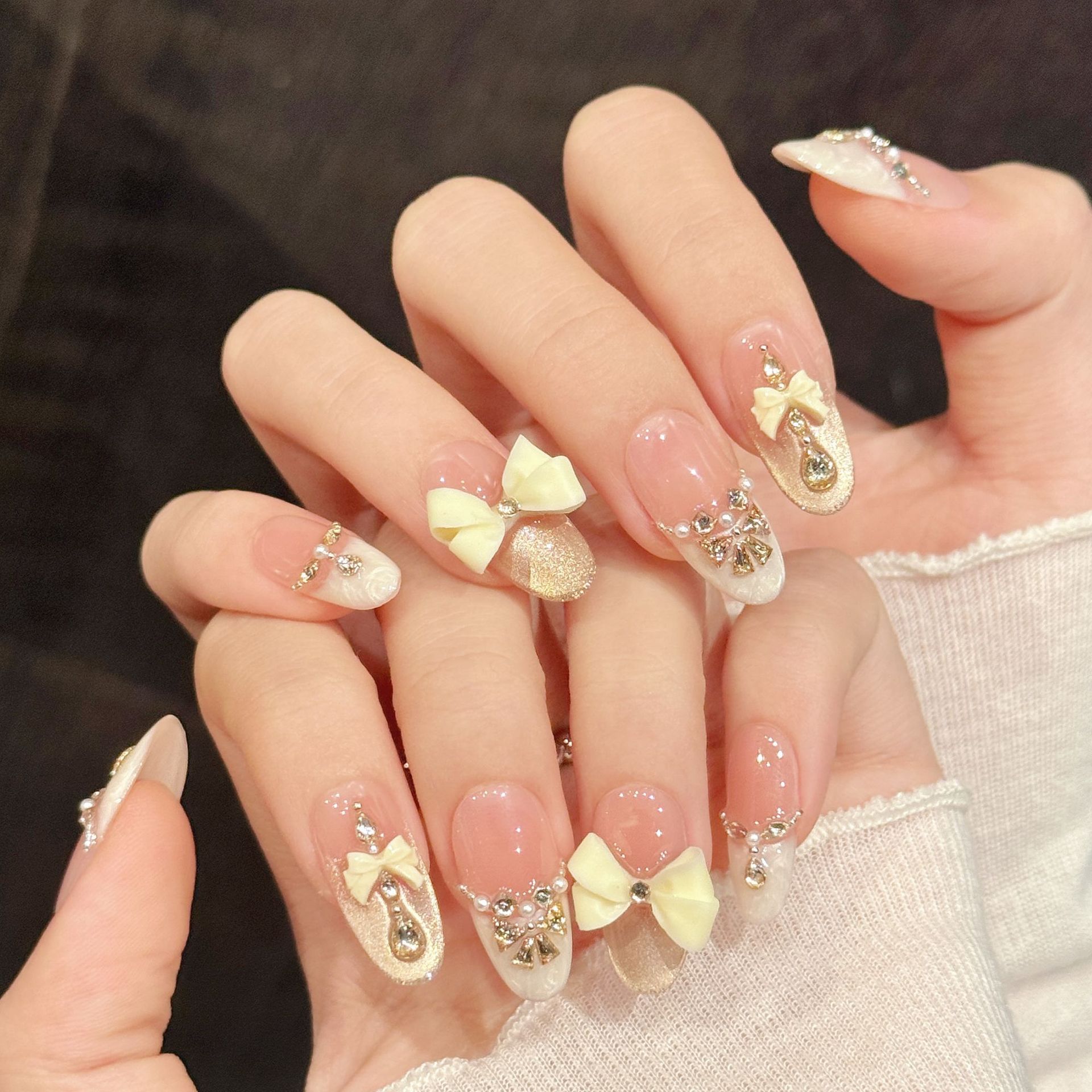 10pcs Handmade Press On Nails  - đánh giá và giá Nail Art French Nails