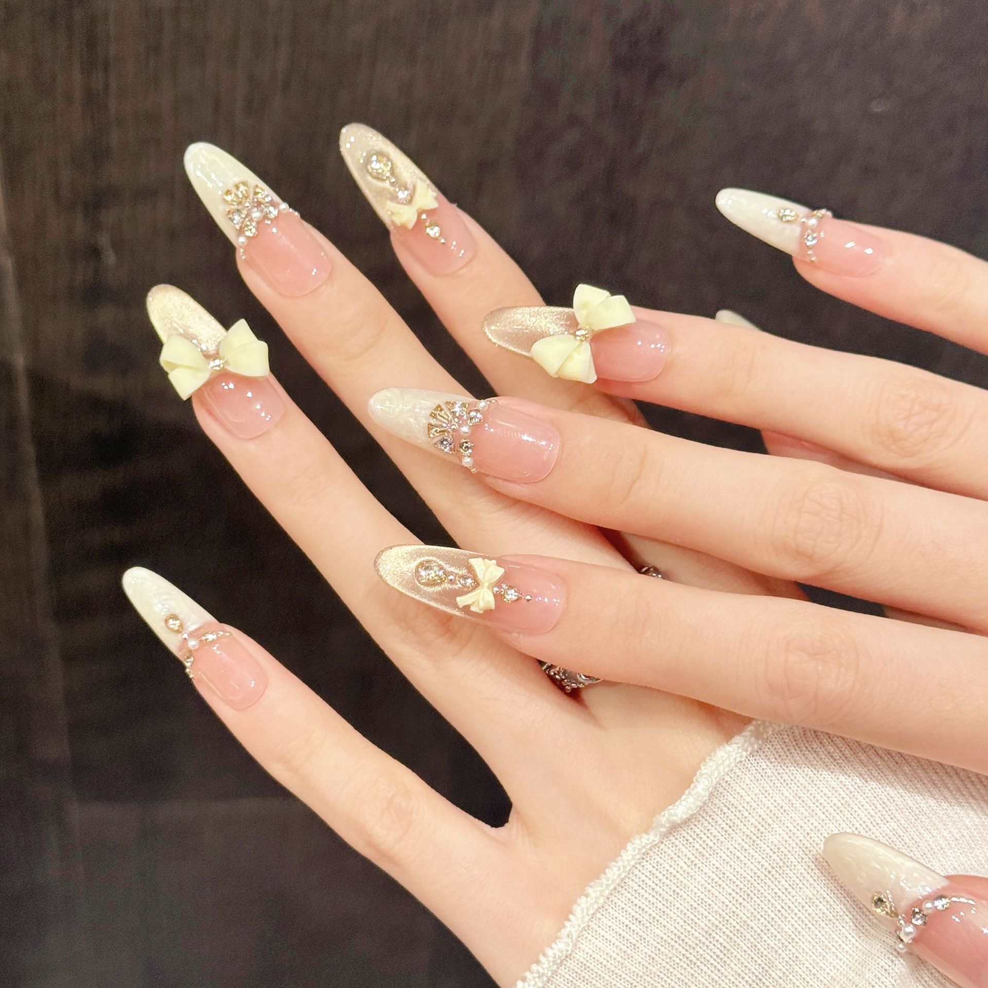 10pcs Handmade Press On Nails  - đánh giá và giá Nail Art French Nails