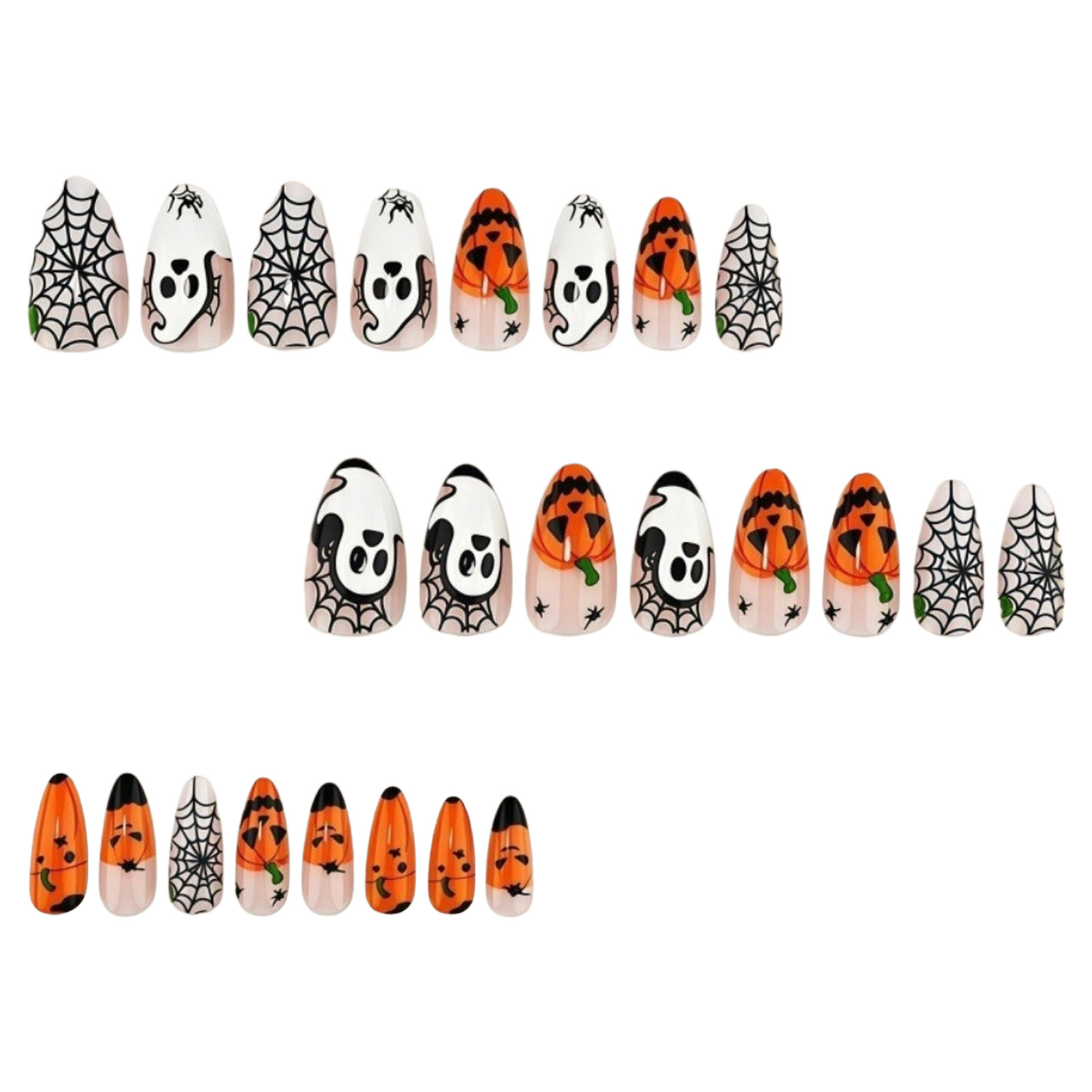 24pcs Halloween Press On Nails - đánh giá và giá Nail Art Aesthetic