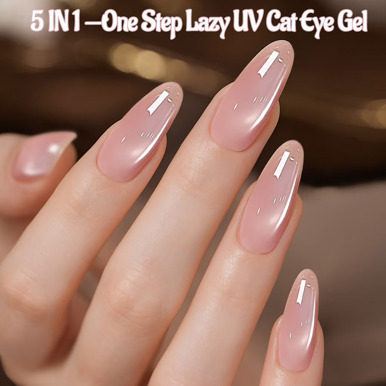 1pcs PSK Ice Transparent Pink  - đánh giá và giá Nail Art Cat Eye Pink