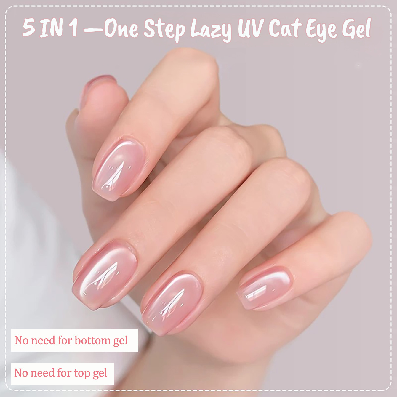1pcs PSK Ice Transparent Pink  - đánh giá và giá Nail Art Cat Eye Pink