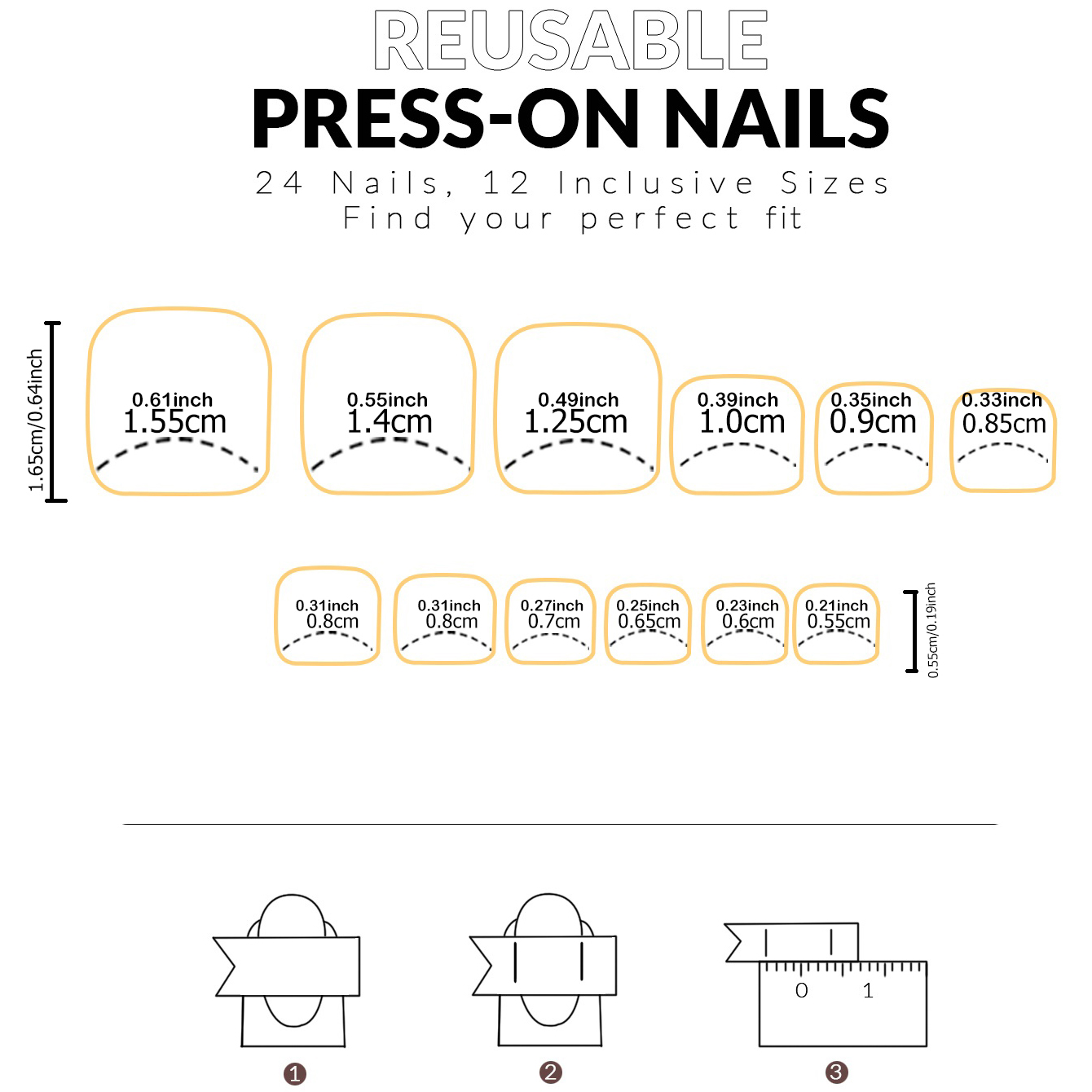 24 Pieces Of Hand And 24 Piece - đánh giá và giá Nail Art French Nails