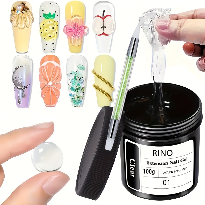 100g Clear Non-Stick Hand Exte - đánh giá và giá Nail Art Quirky