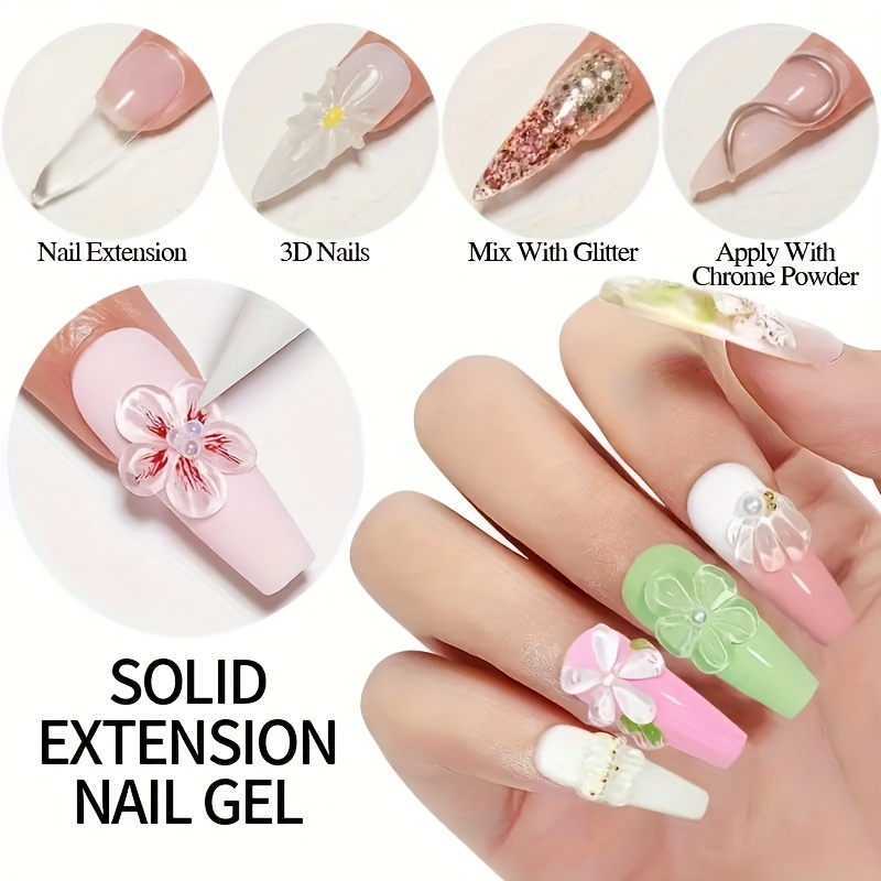 100g Clear Non-Stick Hand Exte - đánh giá và giá Nail Art Quirky