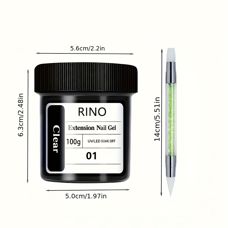 100g Clear Non-Stick Hand Exte - đánh giá và giá Nail Art Quirky
