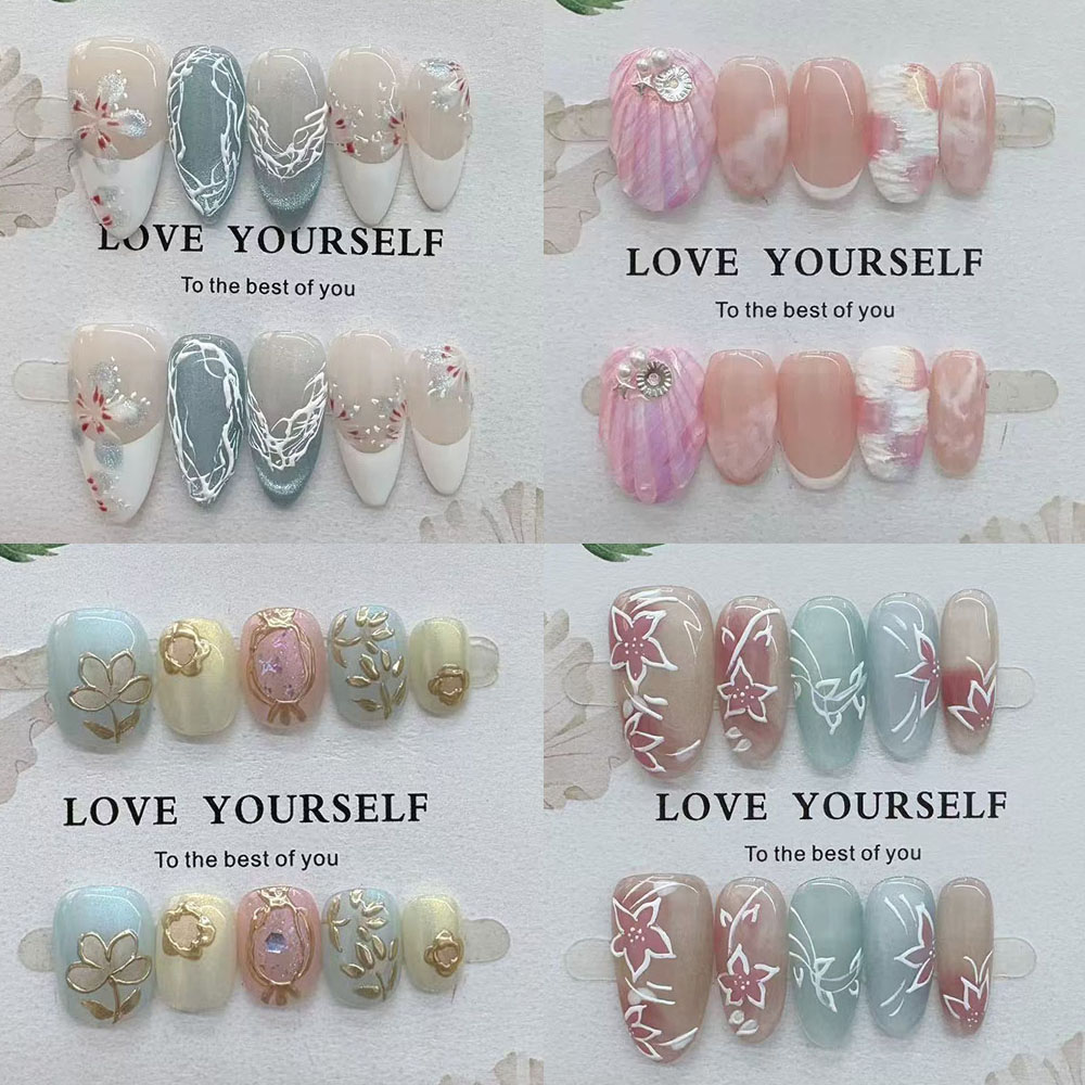Gentle Elegant Hand Drawn Flow - đánh giá và giá Nail Art Elegant
