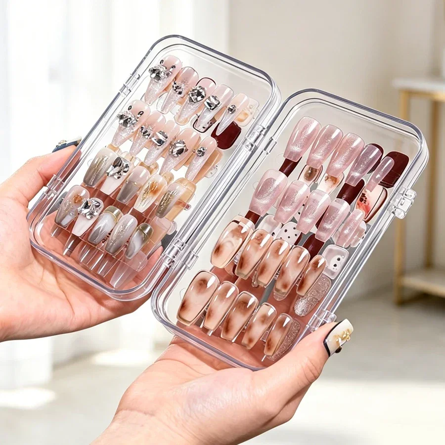Clear Foldable Press On Nail S - đánh giá và giá Nail Art Vector