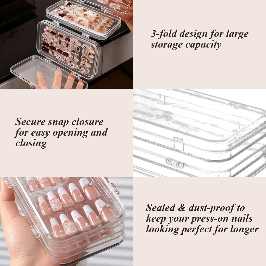 Clear Foldable Press On Nail S - đánh giá và giá Nail Art Vector