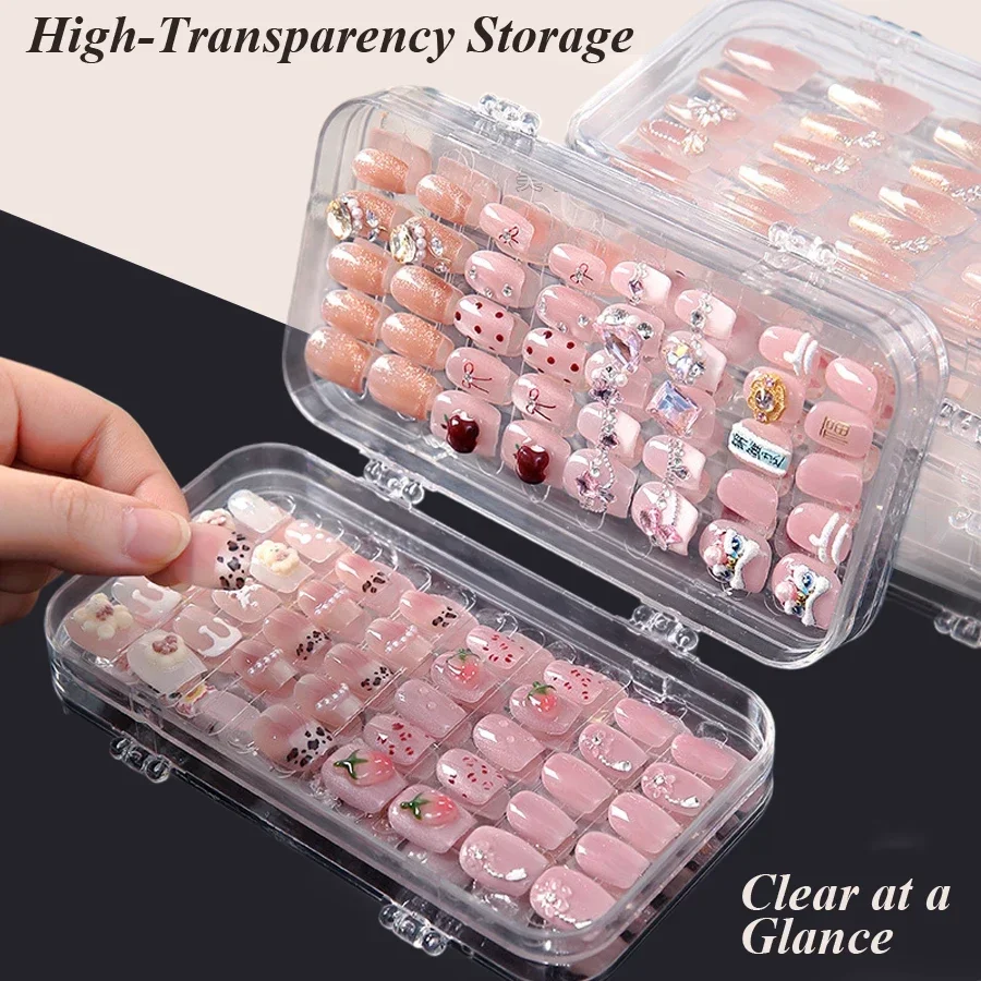 Clear Foldable Press On Nail S - đánh giá và giá Nail Art Vector