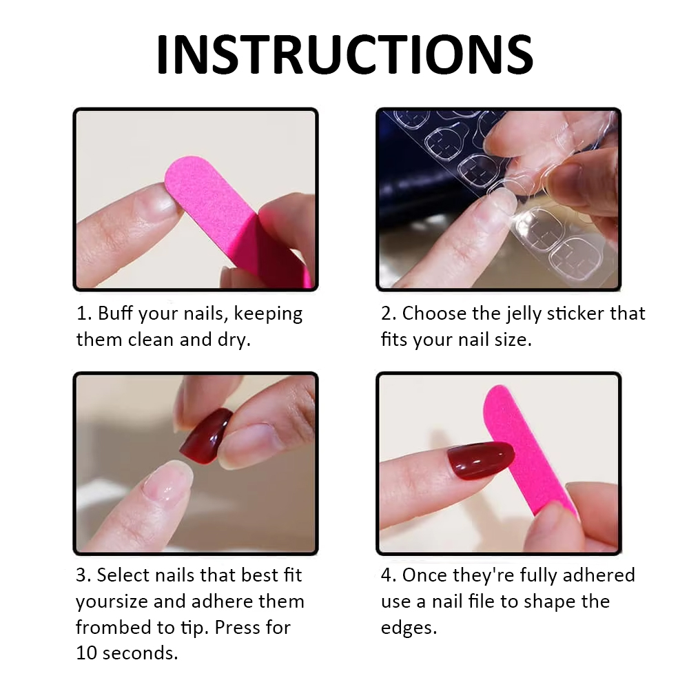 24Pcs Wine Red Flash Fake Nail - đánh giá và giá Nail Art French Nails