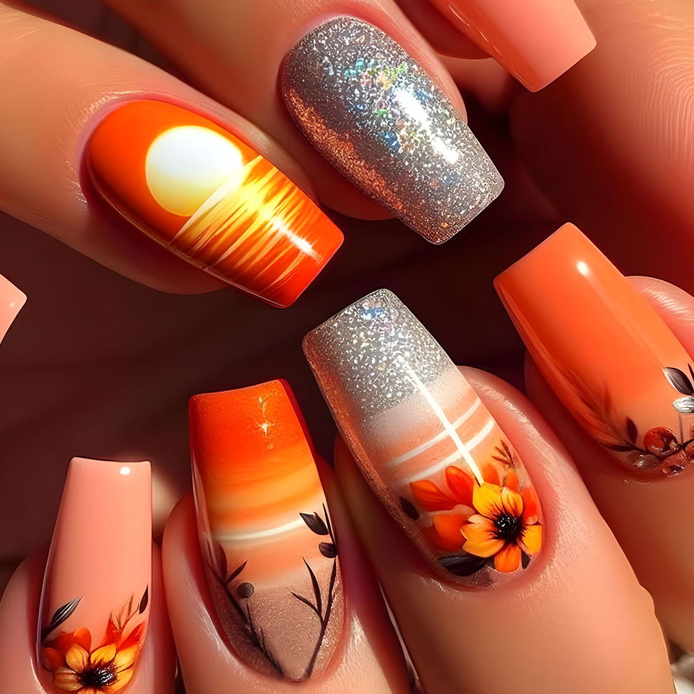 24pcs Blue Press on Nails Spic - đánh giá và giá Nail Art Aesthetic