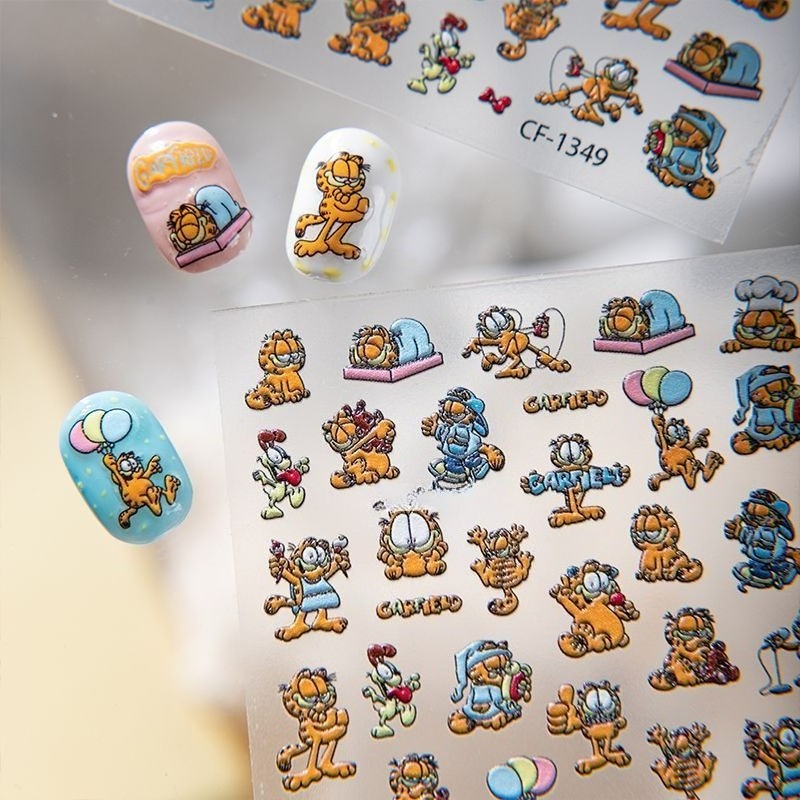 New Garfield Nail Art Stickers - đánh giá và giá Nail Art Quirky