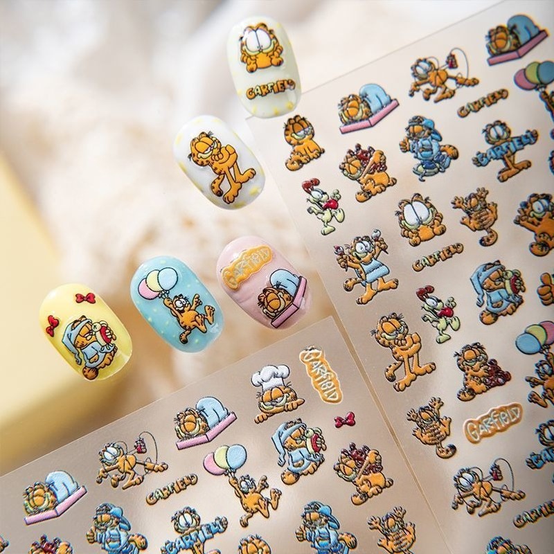 New Garfield Nail Art Stickers - đánh giá và giá Nail Art Quirky