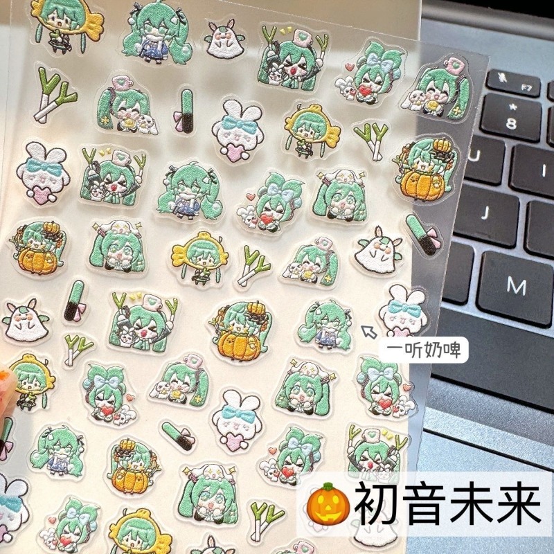 Cute Hatsune Miku Nail Sticker - đánh giá và giá Nail Art Quirky