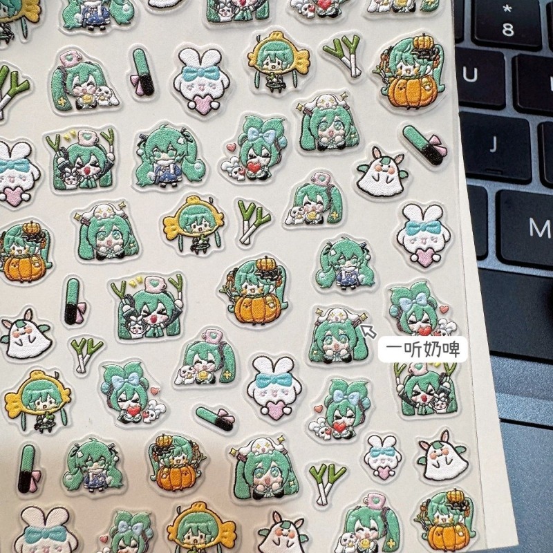Cute Hatsune Miku Nail Sticker - đánh giá và giá Nail Art Quirky