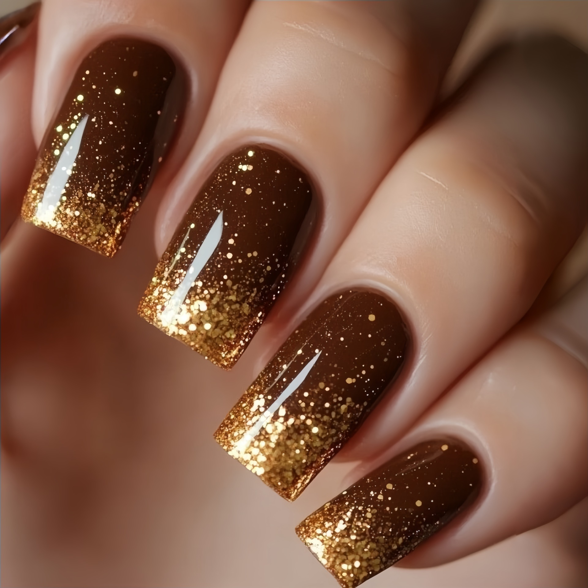 Short Medium fake nails Gradie - đánh giá và giá Nail Art French Nails