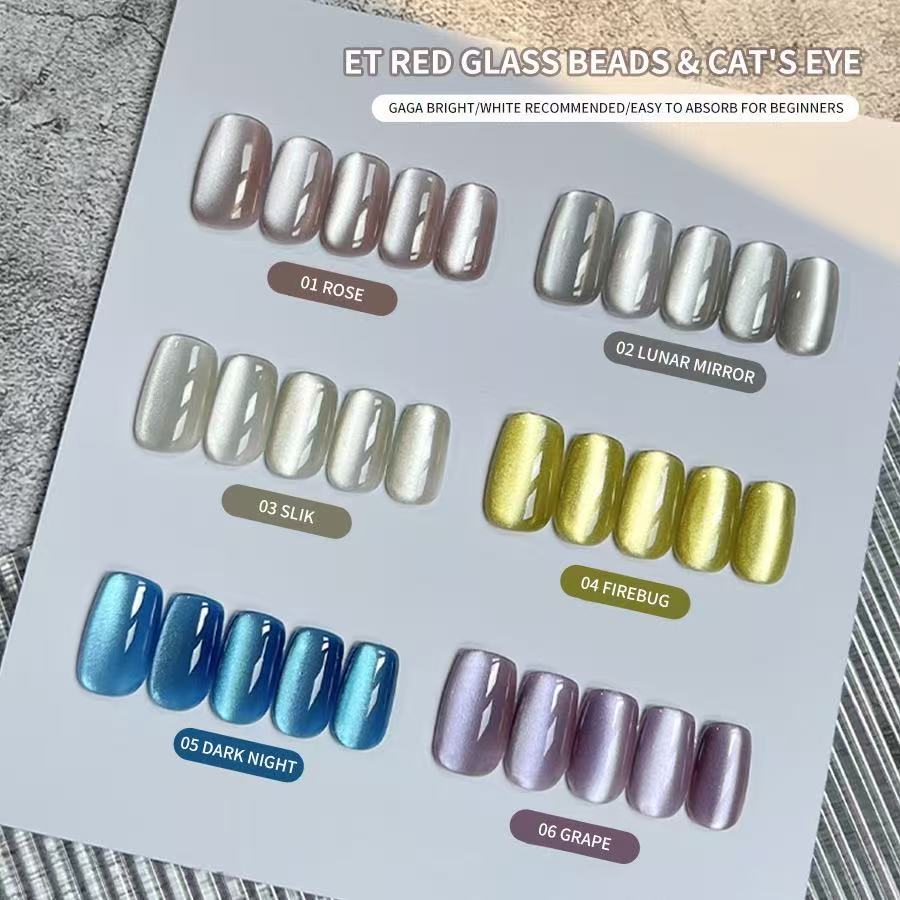 XEIJAYI 10ml Glass Bead Cat Ey - đánh giá và giá Nail Art Cat Eye Pink