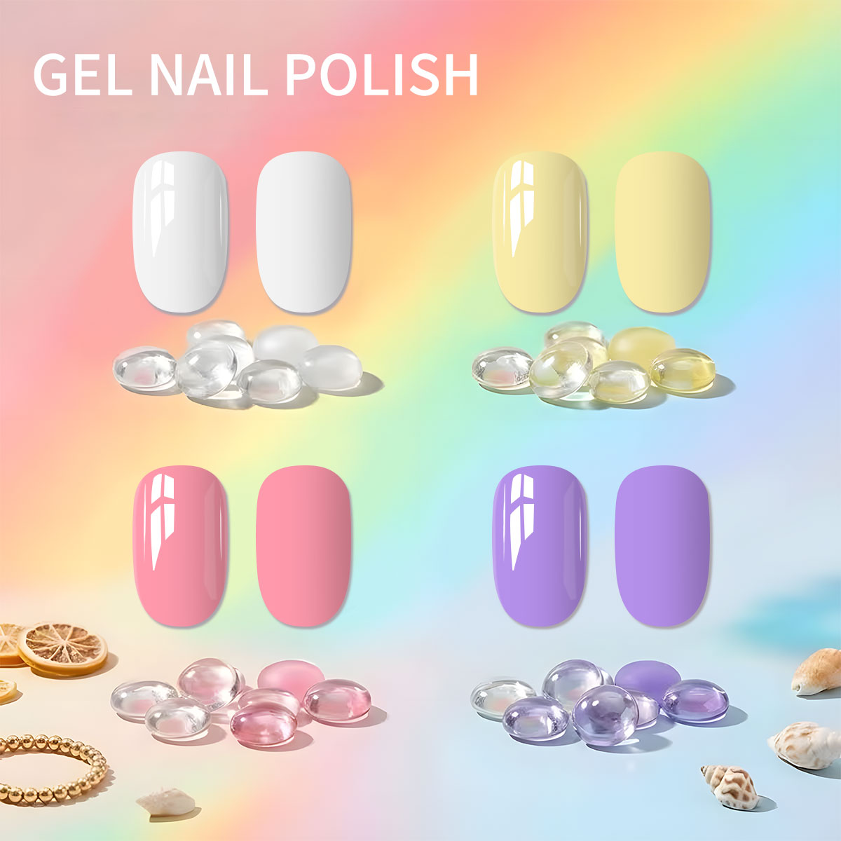 VOKY 4-piece macaron elegant s - đánh giá và giá Nail Art Elegant